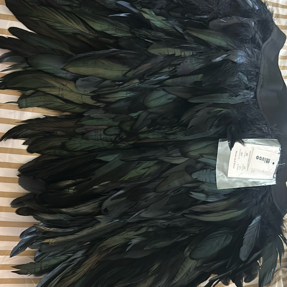 Feather mini skirt  - never worn